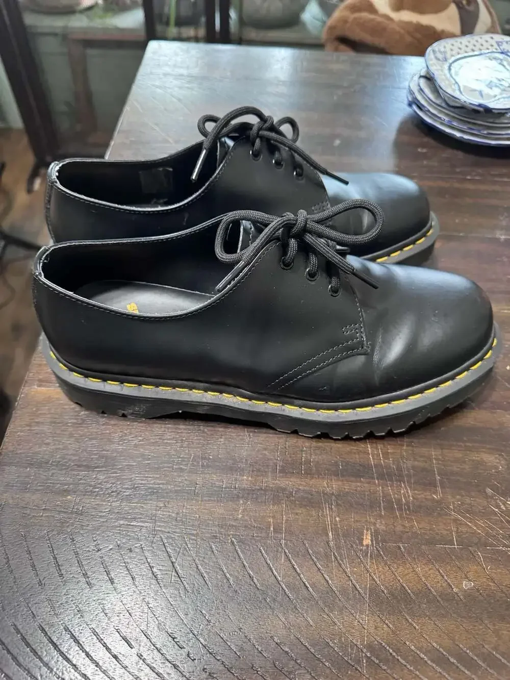 Size 11 Dr. Martens 1461 Bex Black Leather Platform Oxford Shoes